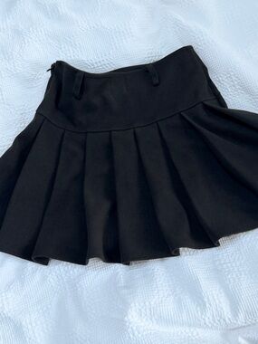 Princess Polly Black Pleated Mini Skirt Size 0/XS